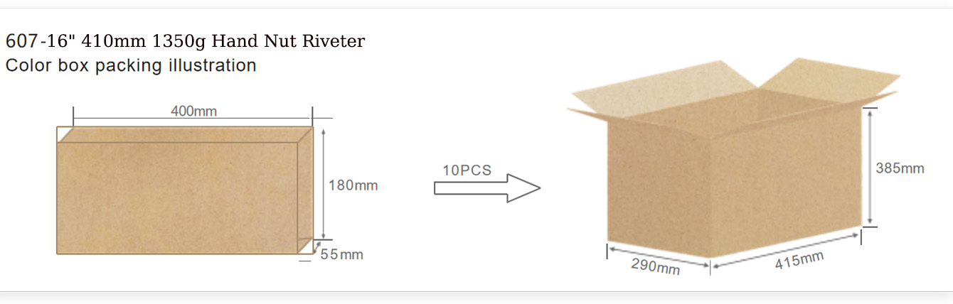 16 inch - 410mm 1350g Hand Nut Riveter Factory 16 inch - 410mm 1350g Hand Nut Riveter Factory
