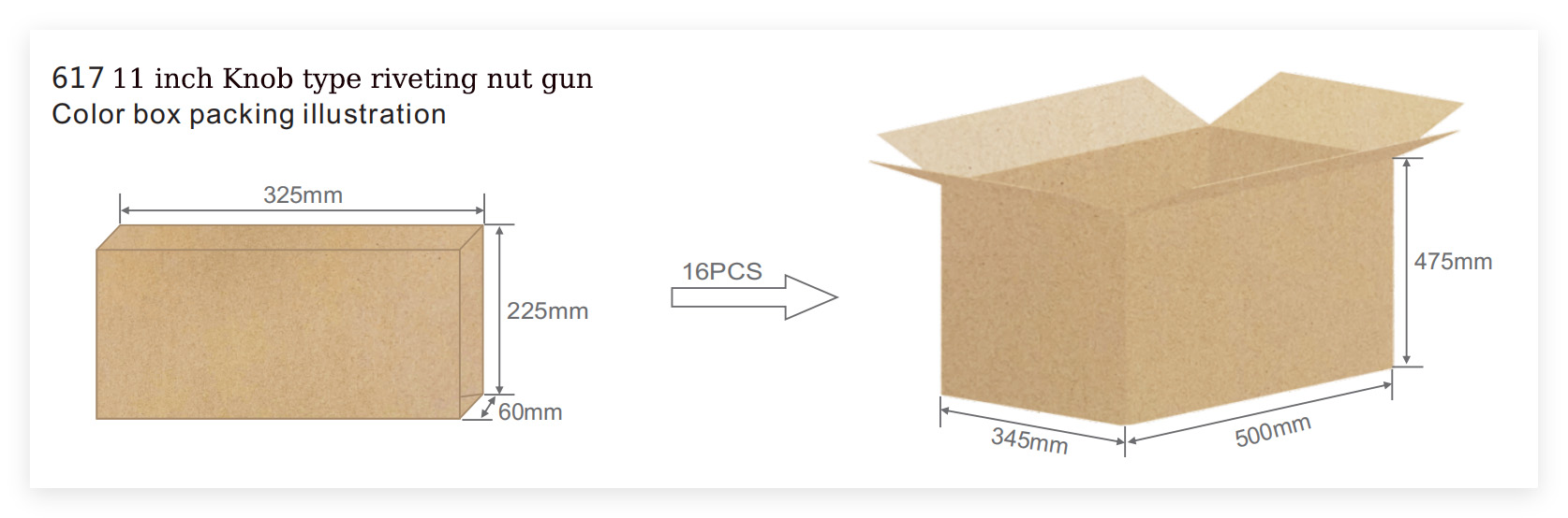 11 inch Knob type riveting nut gun - 4WOO 11 inch Knob type riveting nut gun - 4WOO