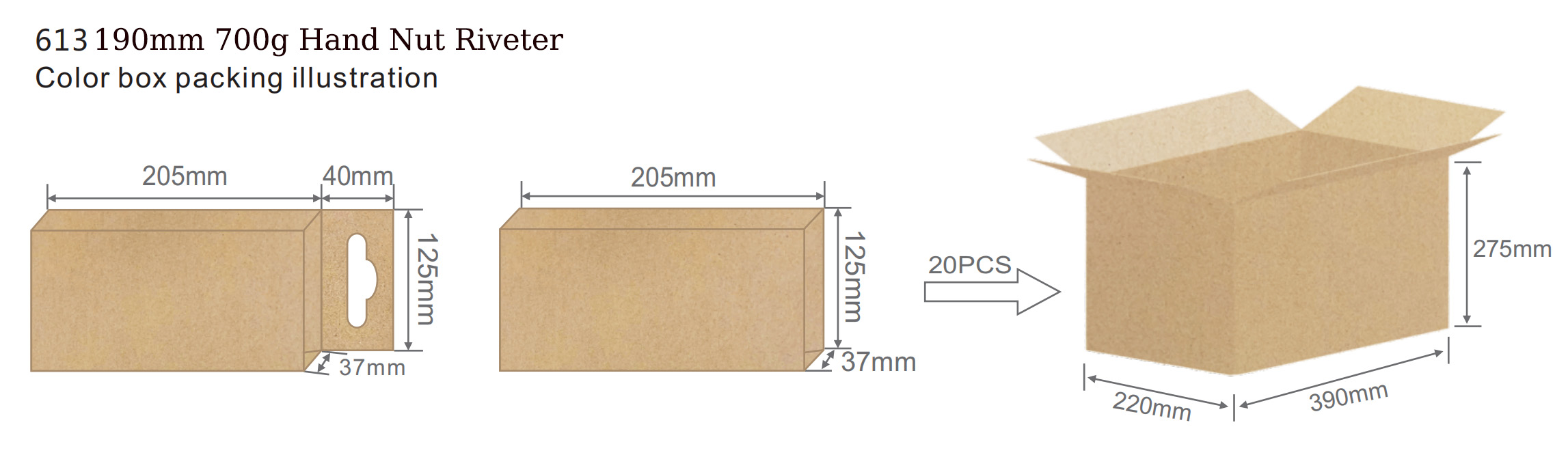 8 inch Single hand nut riveter Packing - 4WOO Factory