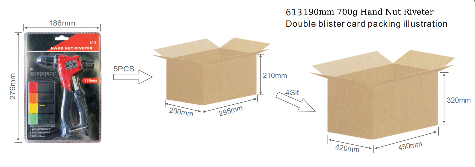 190mm 700g Hand Nut Riveter - 613