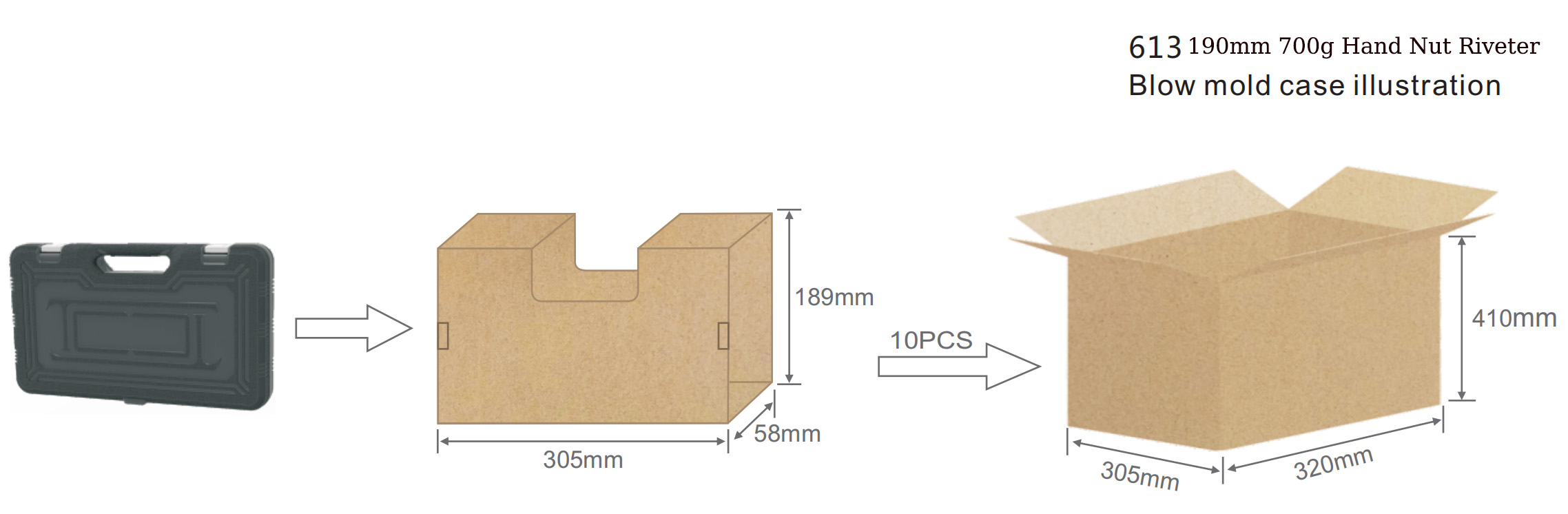 8 inch 190mm Single hand nut riveter factory.png