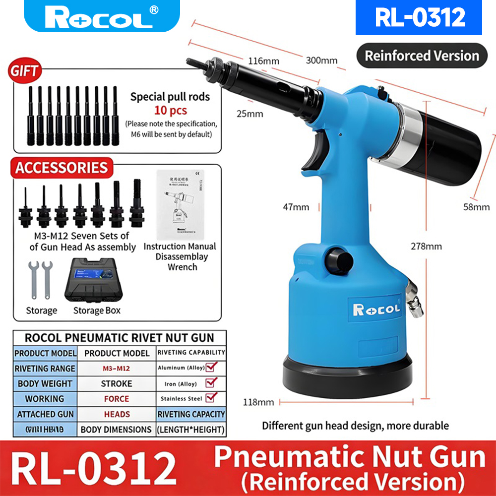 RL-0312 Fully Automatic Rivet Nut Gun