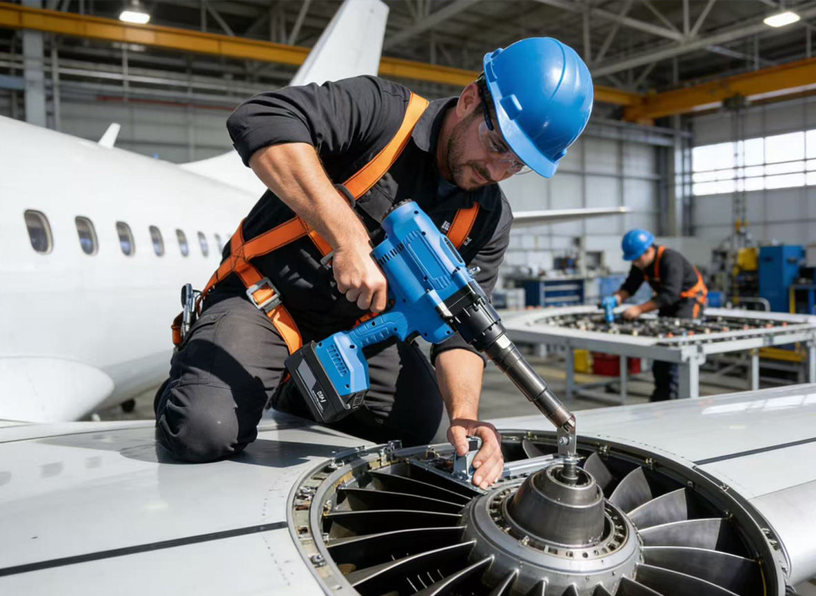 Pneumatic rivet gun for Aerospace Solutions