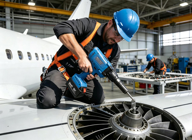 Pneumatic rivet gun for Aerospace Solutions - Rocol Tools